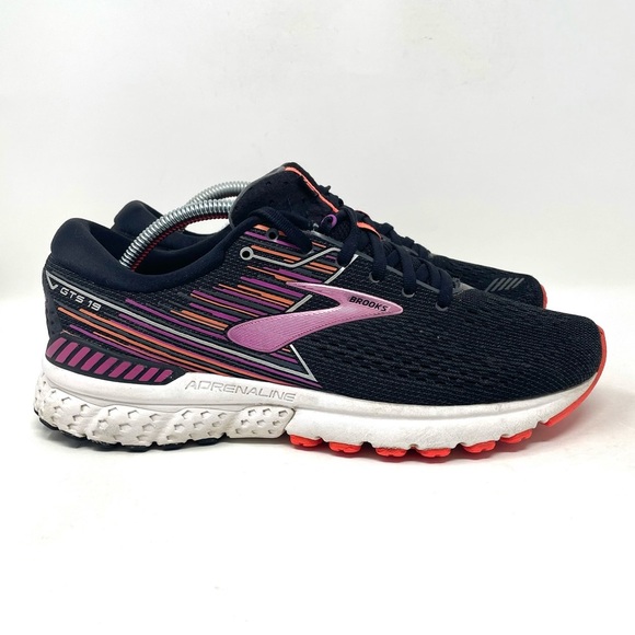 Brooks Shoes - Brooks Adrenaline 19 Athletic‎ Sneaker Black Purple Orange Womens 11